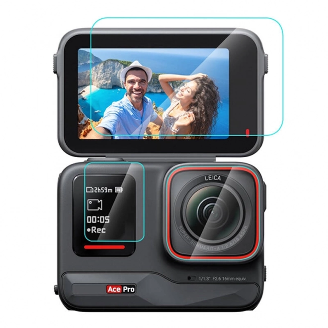 Fólie 3 v 1 z tvrzeného skla PULUZ pro Insta360 Ace Pro (PU951T)