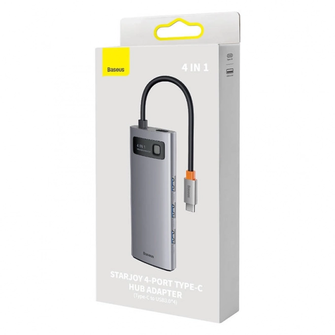Rozbočovač 4v1 Baseus řady Metal Gleam, USB-C na 4x USB 3.0