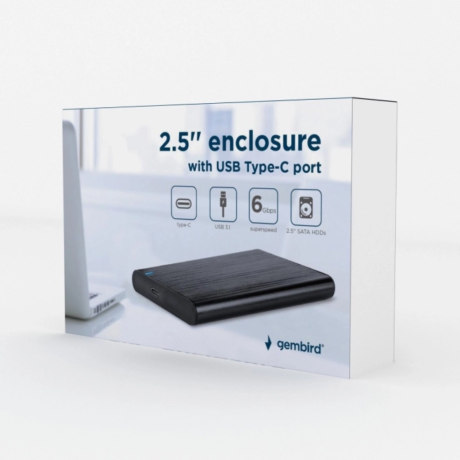 Externí 2,5" box USB 3.1, černý