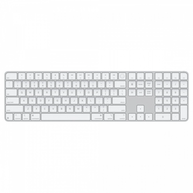 Magic Keyboard s Touch ID a numerickou klávesnicí pro modely Mac s čipy Apple - čeština (USA) - bílé klávesy