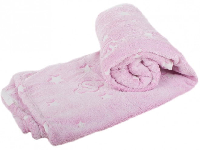 Deka s rukávy fleece teplá mikina župan neonový – růžová