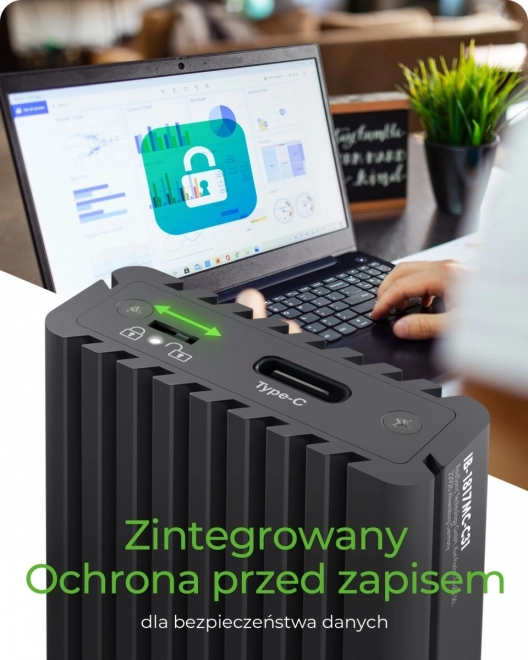 Externí hliníkové pouzdro pro M.2 NVMe a SATA SSD s USB‑C 10 Gb/s – ICY BOX