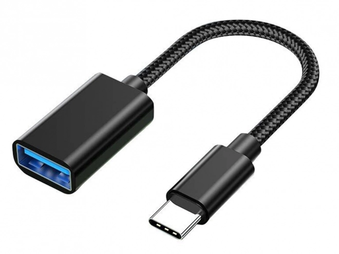 USB-C na USB-A 3.0 OTG adaptér s opleteným kabelem