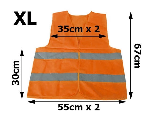 Výstražná reflexní vesta oranžová XL