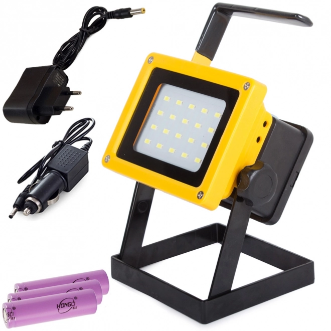 Přenosná dobíjecí LED lampa s halogenem 100W