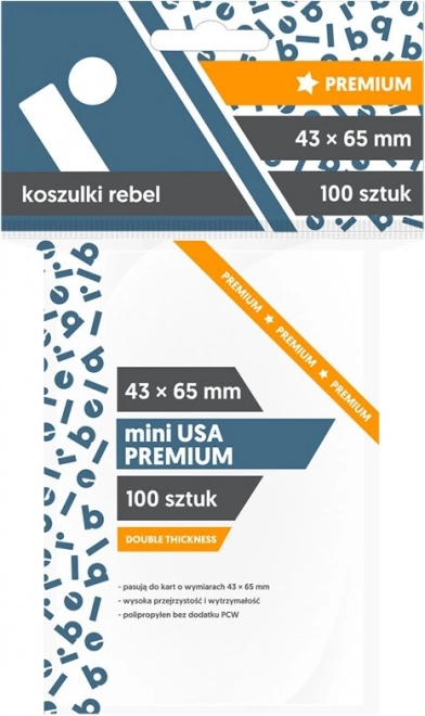 Obaly na karty Mini USA Premium 43x65 mm 100 ks