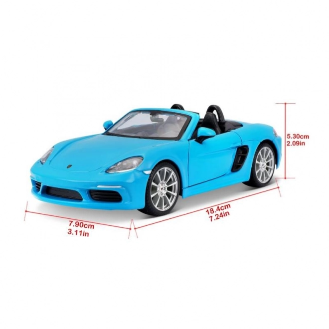 Bburago 1:24 Porsche 718 Boxster Blue