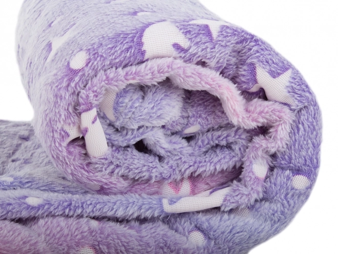 Deka s rukávy fleece teplá mikina župan neonový – fialová