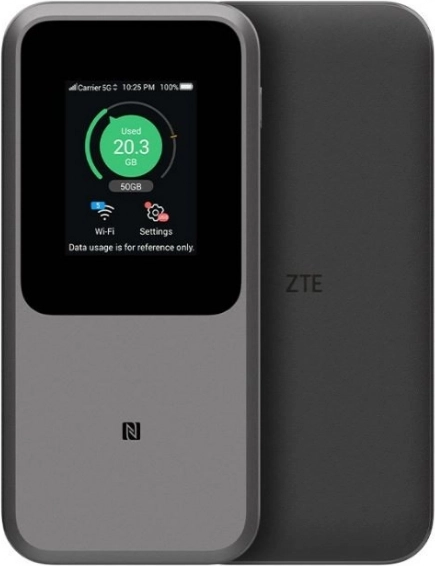 Přenosný 5G Wi‑Fi hotspot ZTE s dotykovým displejem