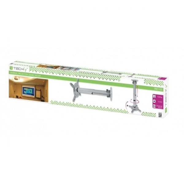 Stropní držák na projektor 110-190 cm stříbrný