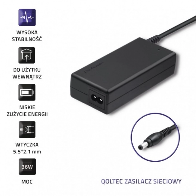 Stolní napájecí zdroj 36W | 12V | 3A | 5,5*2,1 + napájecí kabel