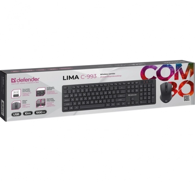 Sada klávesnice + myš LIMA C-993 RF bezdrátová