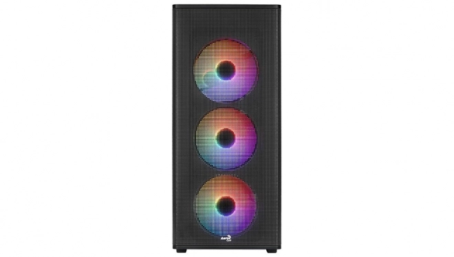 Designer černá Mid Tower skříň RGB