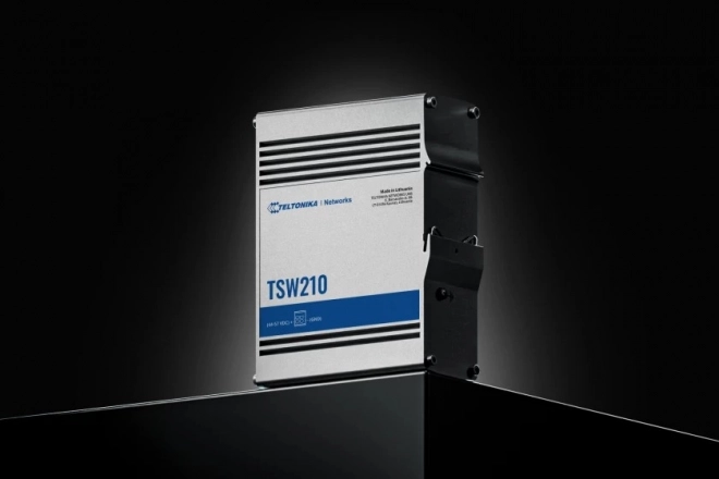 Průmyslový ethernetový switch Teltonika TSW210 2xSFP 8xGbE DIN lišta