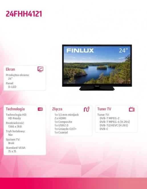24palcový televizor LED 24FHH4121