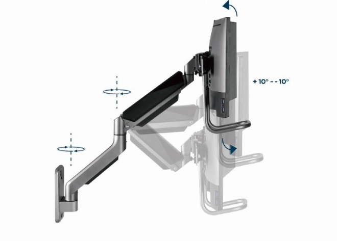 Dvojitý nástěnný držák monitoru 17-32 palců 8 kg