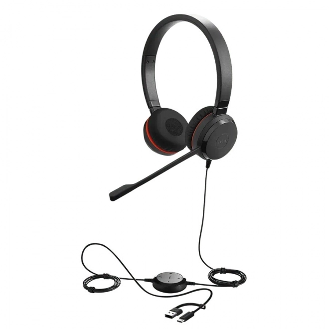Profesionální sluchátka Evolve 2 s USB-A a C