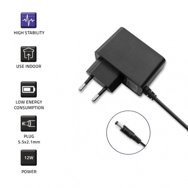 12W | 12V | 1A | 5,5*2,1 zásuvná napájecí jednotka