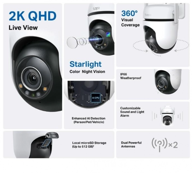 Kamera Tapo C520WS vnější s otáčením a náklonem