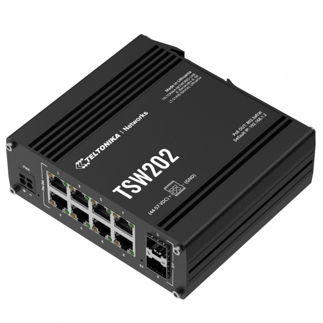 Průmyslový řízený přepínač TSW202 2xSFP 8xPoE+ L2/L3