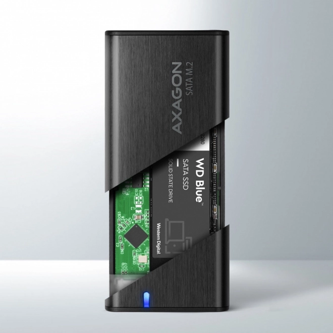 EEM2-SBC Bezšroubové hliníkové externí pouzdro USB-C 3.2 GEN 2 M.2 SATA SSD