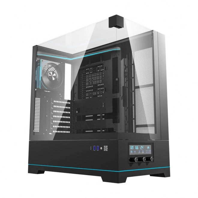 Počítačová skříň Darkflash DY450 PRO s ventilátorem černá