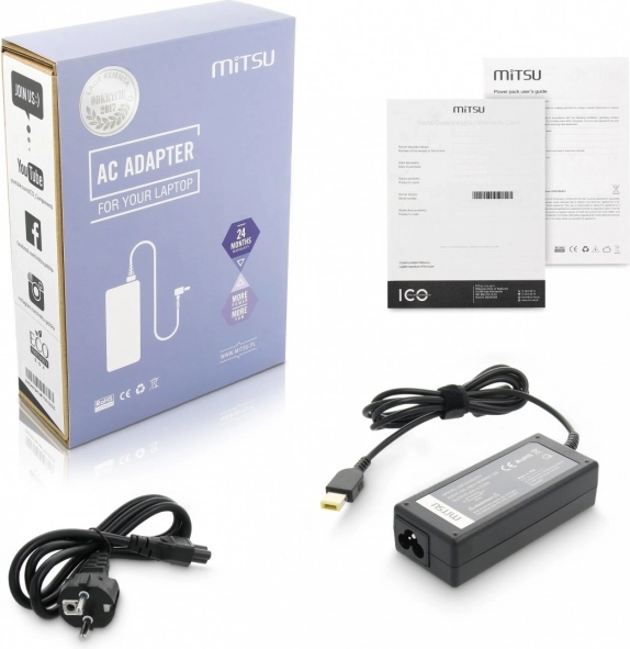 Nabíječka / napájecí adaptér 20 V 3,25 A s obdélníkovým konektorem 11,0 × 4,5 mm (Yoga) – Lenovo 65 W