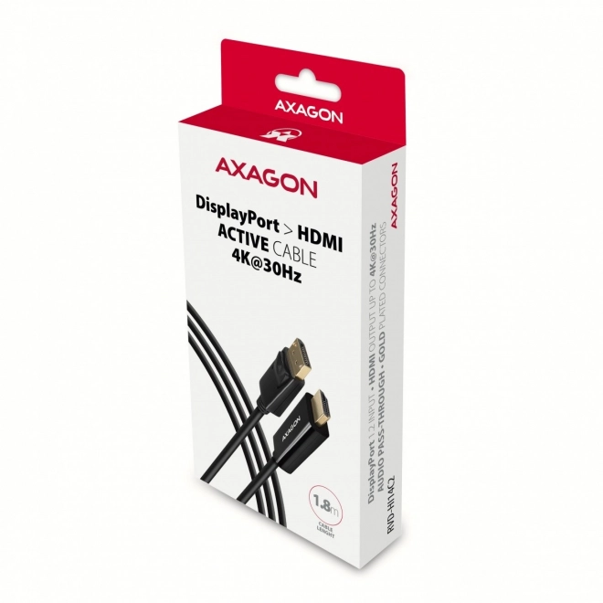 RVD-HI14C2 DisplayPort -> HDMI 1.4 aktivní adaptér, 1,8m kabel, 4K/30Hz