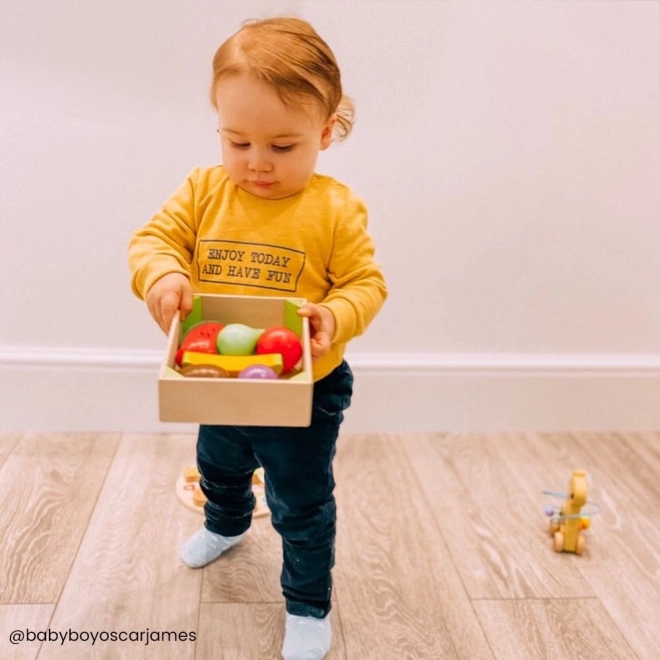 Krabička s ovocem dřevěné hračky Bigjigs Toys