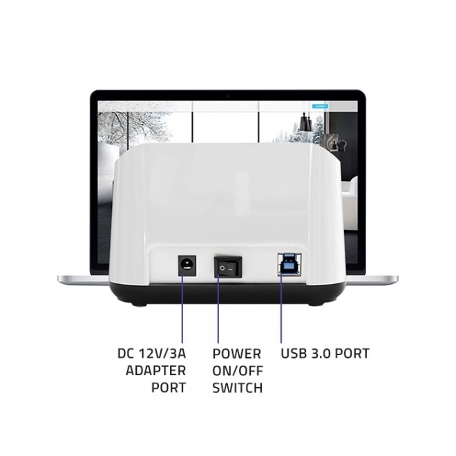 Dokovací stanice pro 2,5" 3,5" SSD | SATA III | USB 3.0 | Super speed 5Gb/s | s funkcí offline klonování