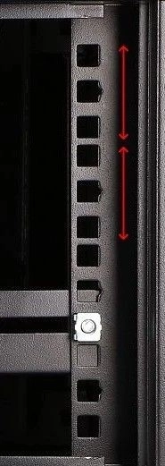 Závěsný rack Extralink 4U 600x450 černý se skleněnými dveřmi