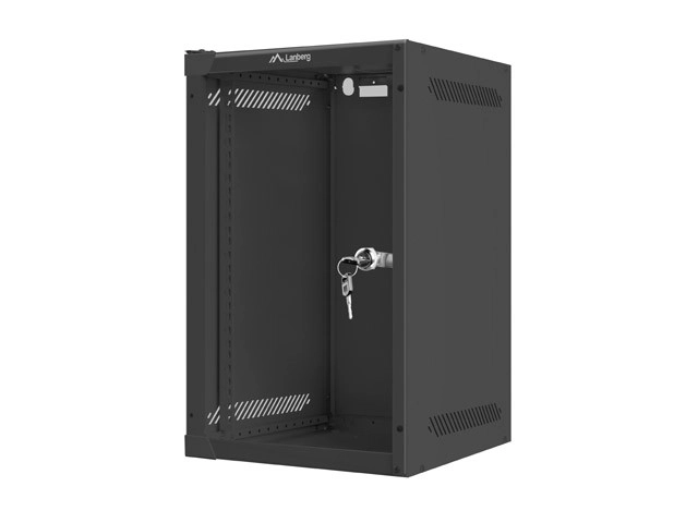 9U 10palcová nástěnná skříň 280x310mm černá
