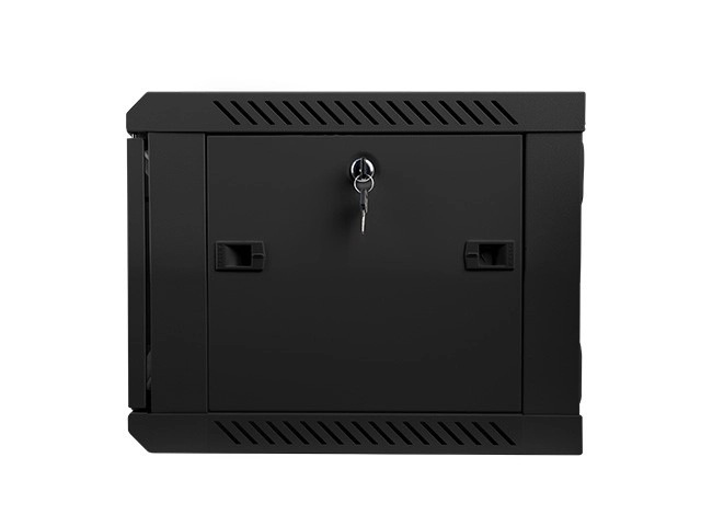 Nástěnná 19'' skříň 6U 600X450 mm, černá (skleněné dveře)