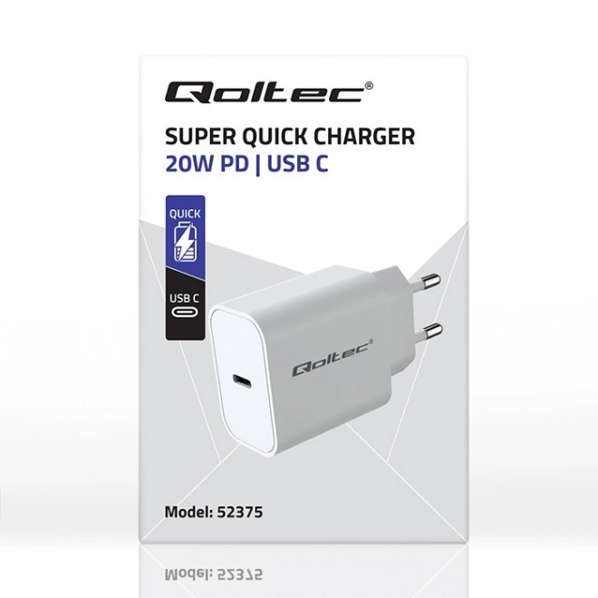 Rychlá nabíječka USB-C 20W bílá