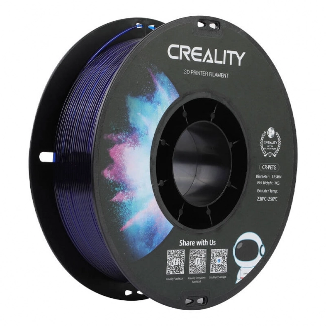 CR-PETG Filament Creality (Transparentní modrá)