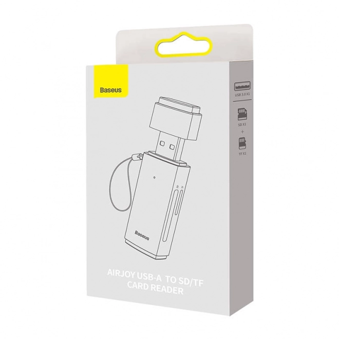 Čtečka paměťových karet SD/TF řady Baseus Lite, USB (šedá)