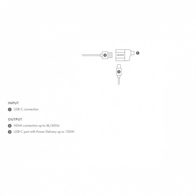 USB-C adaptér na HDMI s PD