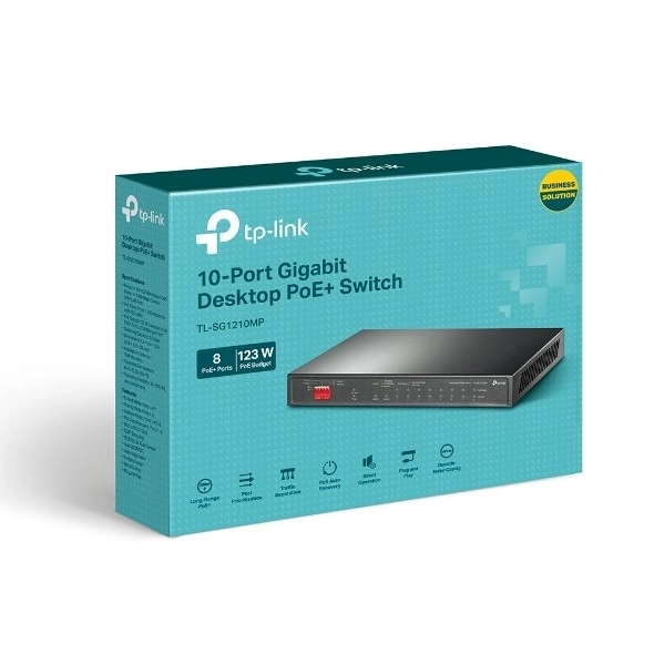 SG1210MP 8GE PoE+ 1GE 1SFP stolní přepínač