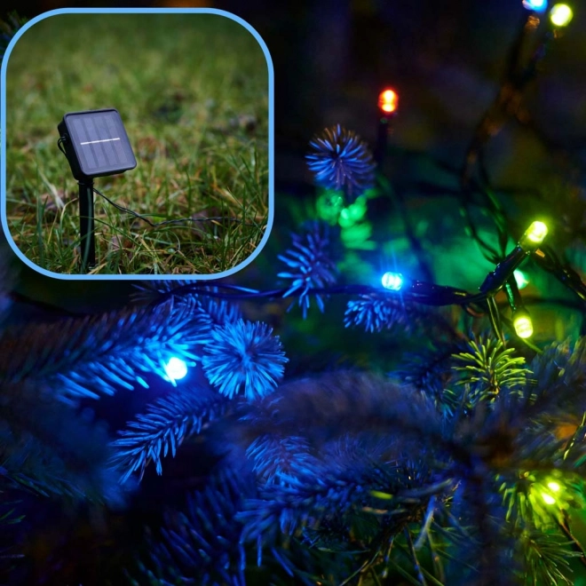 Solární světla světelný řetěz 20m 200LED vícebarevné