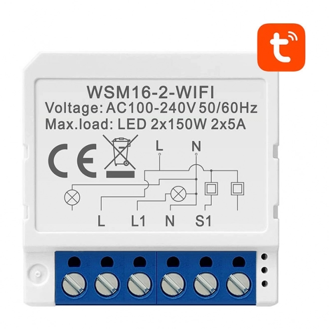 Chytrý spínací modul WiFi Avatto WSM16 TUYA – W2