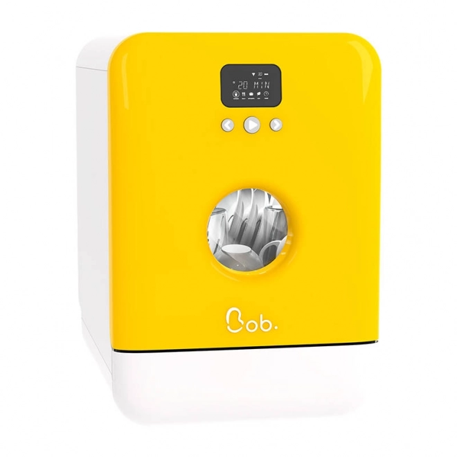 Kompaktní stolní myčka Bob od Daan Tech v bílém a žlutém