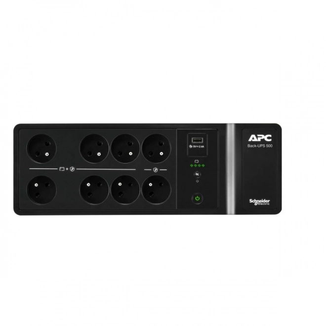 Záložní zdroj APC Back‑UPS 500 VA, 8 zásuvek typu E, USB