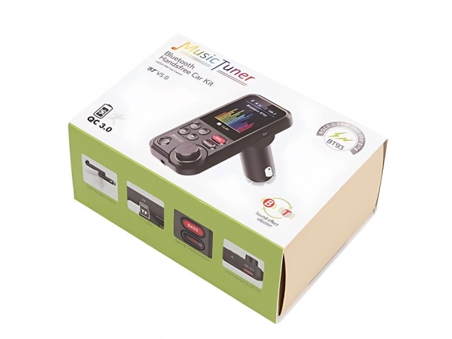Bluetooth FM vysílač 5.0 s USB a LCD displejem