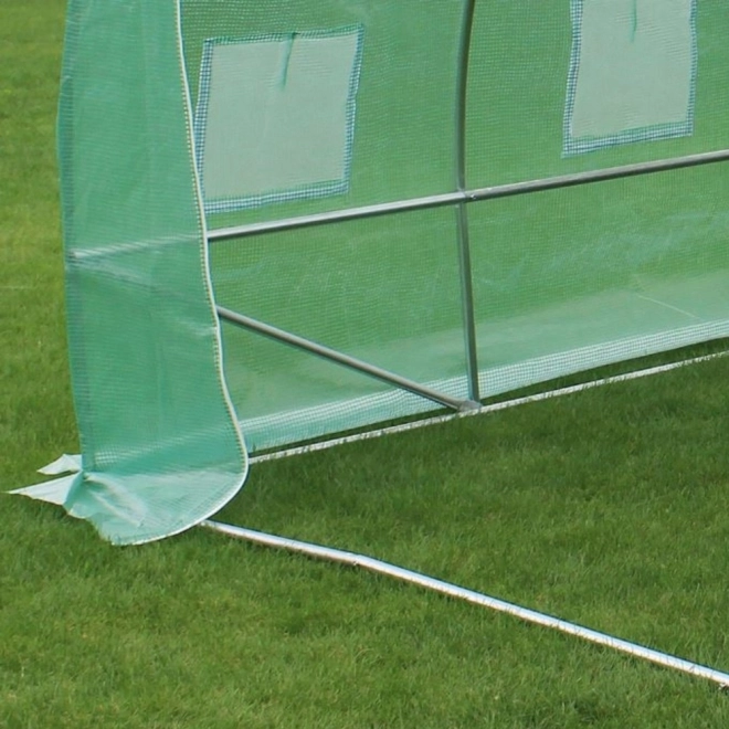 Zahradní fóliový tunel skleník 4x2,5x2m 10m² zelený