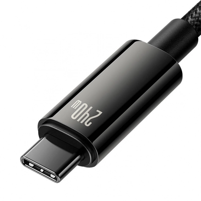 Kabel USB-C na USB-C Baseus Tungsten Gold 240W 3 m (černý)