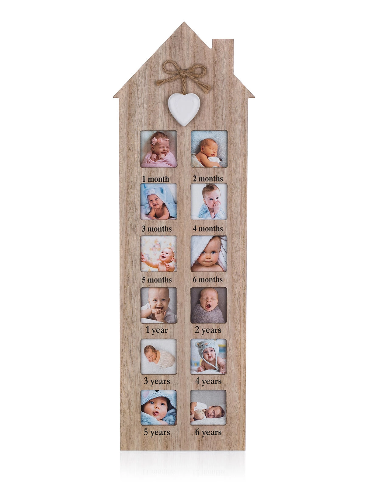 HOME DECOR fotorámeček BABY DOMEK 48x14,8cm, 12 fotek