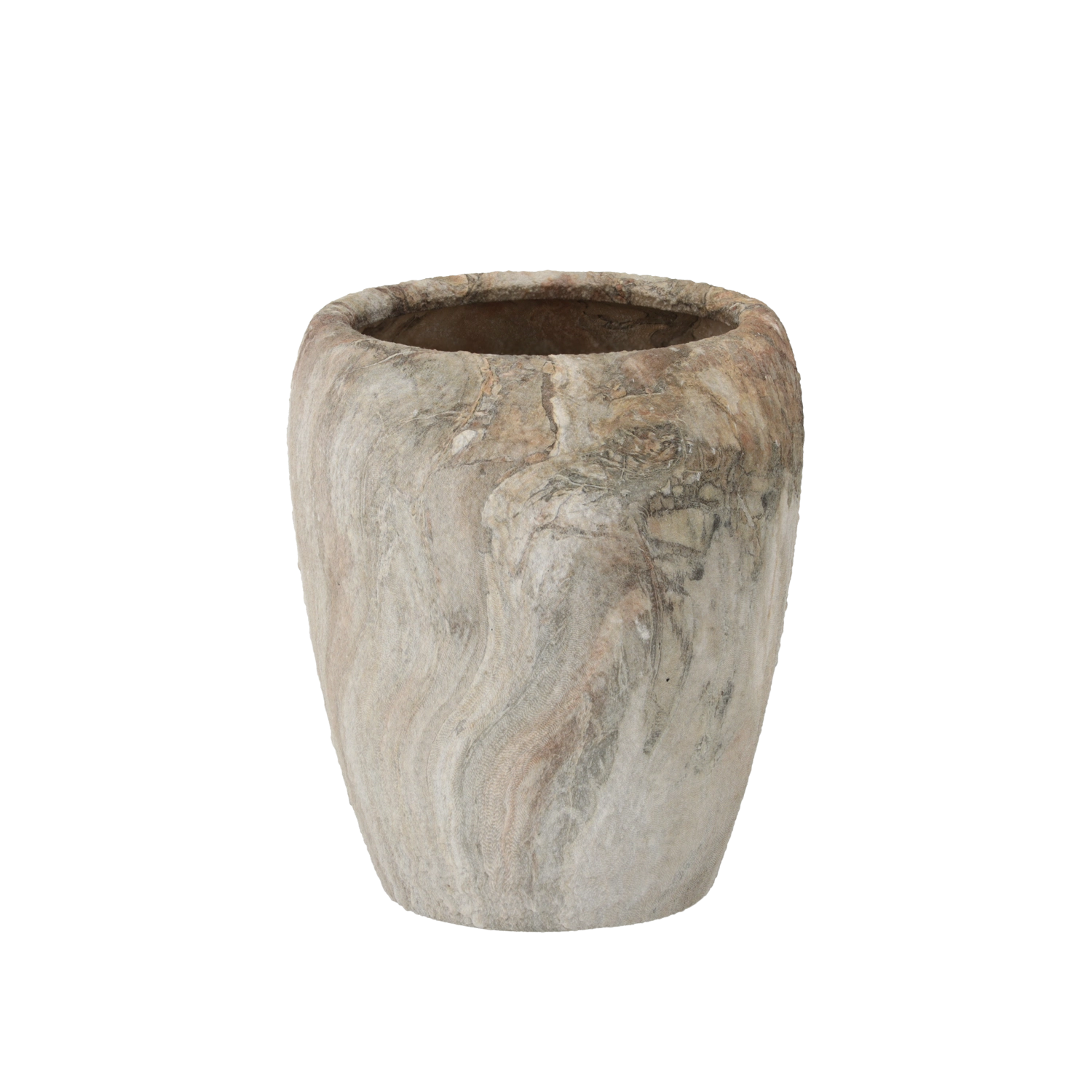 Levně Keramický obal na květináč s efektem mramoru 23 × 23 × 28,5 cm