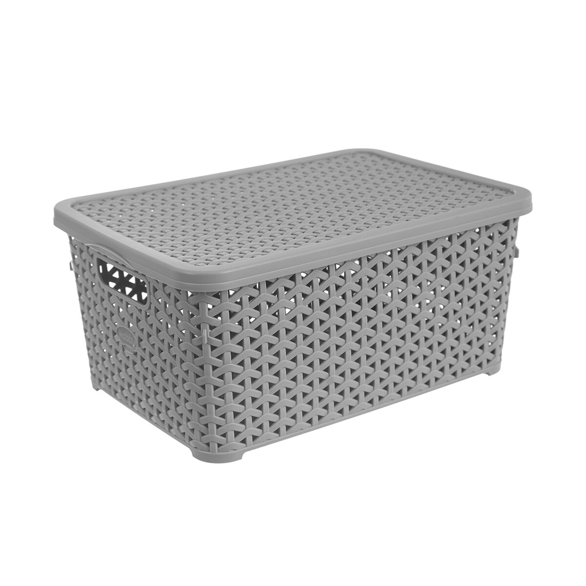 Levně ORION Box RATAN s víkem 10 l šedý