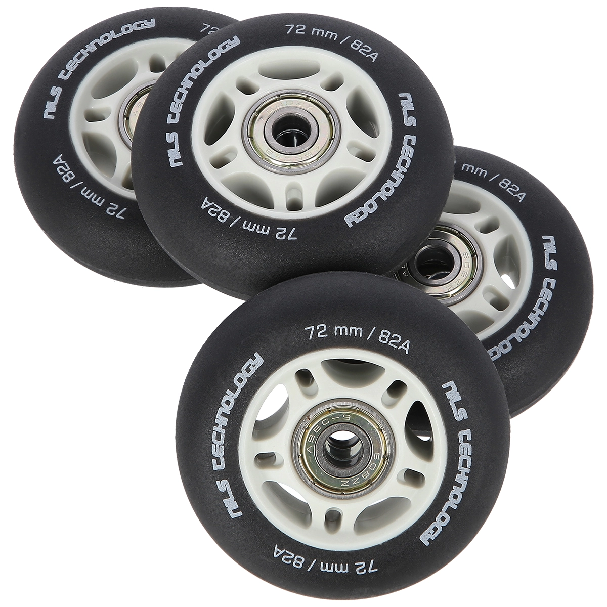Levně Nils Extreme PU 72 mm 82A s ložisky ABEC9 4 ks