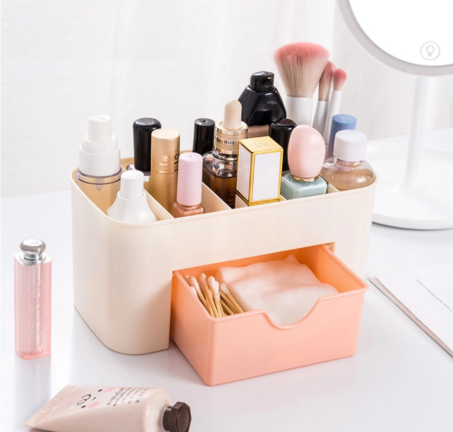 Jenifer AG506A Organizér na kosmetiku a make-up 23 x 11 x 10,5 cm bílo-růžový